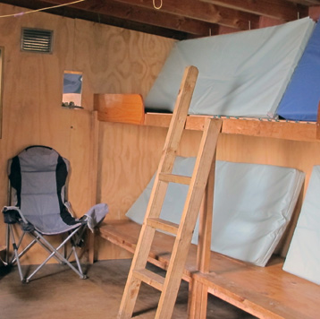 Inside Hapuatuna Hunter's Hut